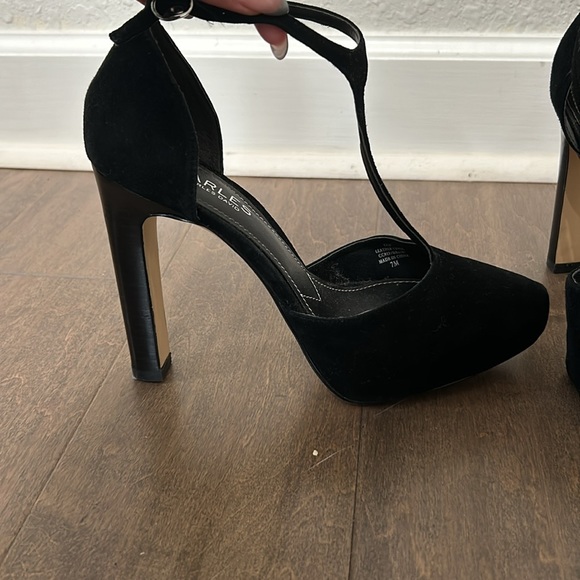 Black close toe platform shoes - Picture 3 of 4